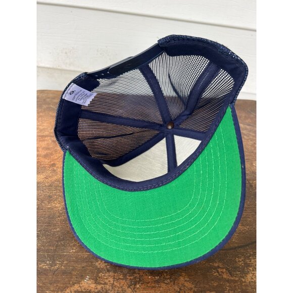 Vintage Kenworth Navy Blue Mesh Trucker Patch Snapback Hat X3 - Picture 3 of 4